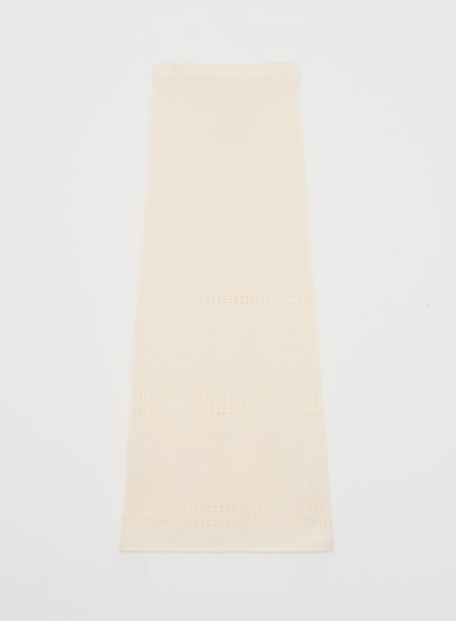 Cream Knitted Maxi Skirt